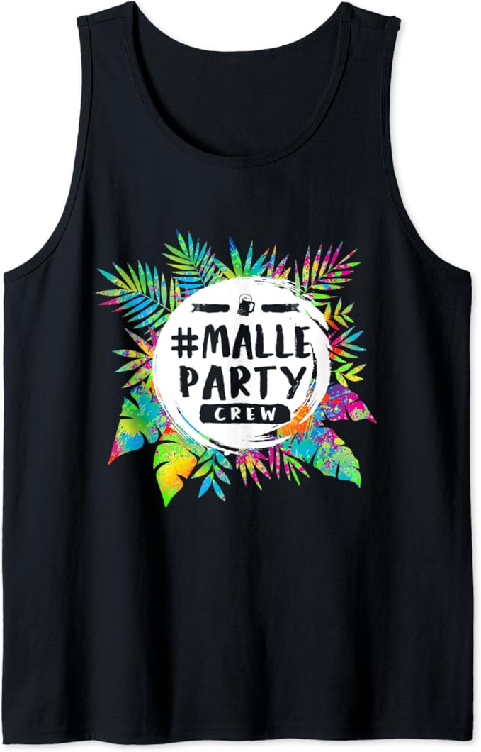 Malle Party Crew Mallorca Sauf Urlaub Team Outfit Tank Top : Amazon.de ...
